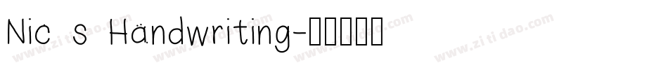 Nic s Handwriting字体转换